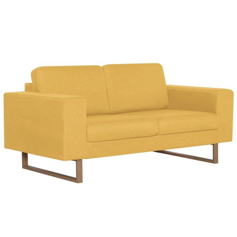 vidaXL 2-Sitzer-Sofa Stoff Gelb Modell 2 von VIDAXL