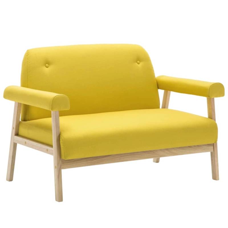 vidaXL 2-Sitzer-Sofa Stoff Gelb Modell 3 von VIDAXL