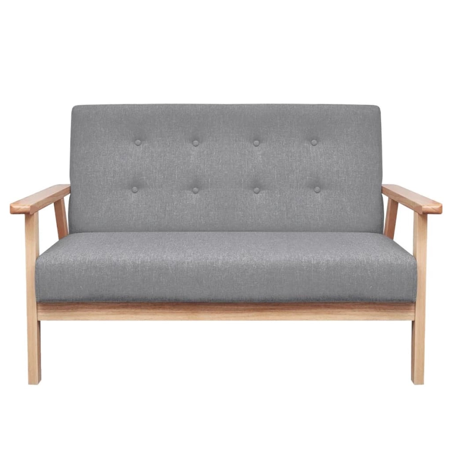 vidaXL 2-Sitzer-Sofa Stoff Hellgrau Modell 1 vidaXL 2-Sitzer-Sofa Stoff Hellgrau Modell 1 von VIDAXL