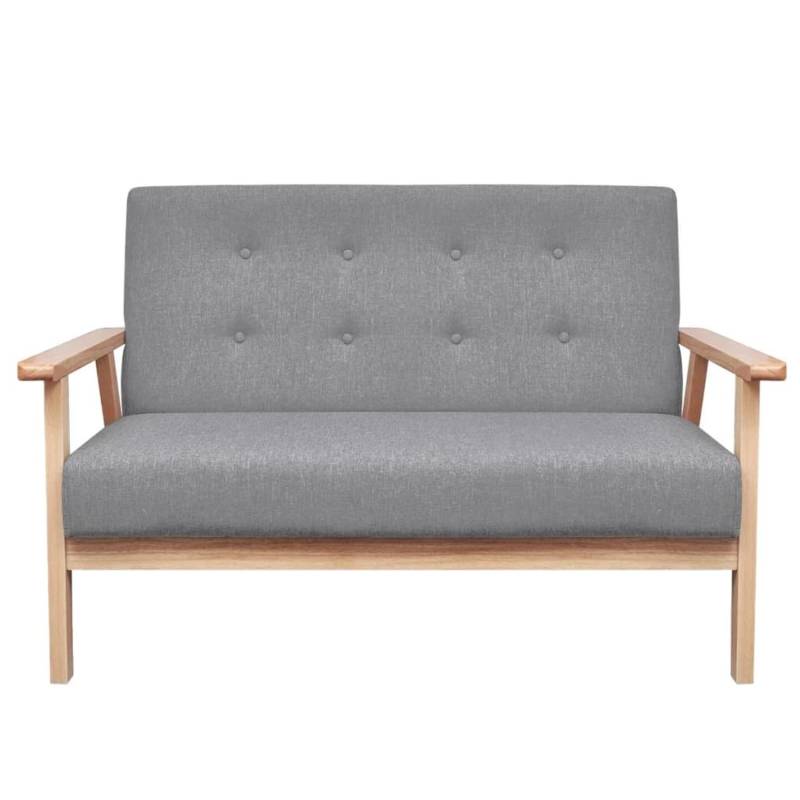 vidaXL 2-Sitzer-Sofa Stoff Hellgrau Modell 1 von VIDAXL
