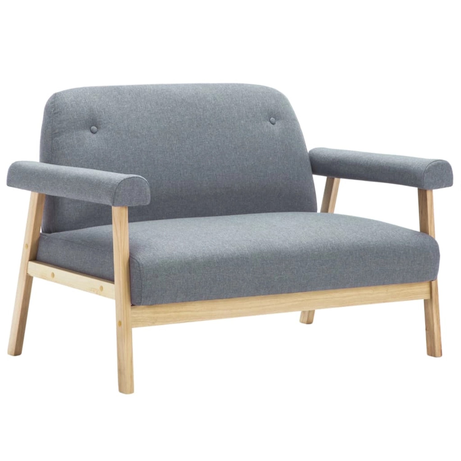 vidaXL 2-Sitzer-Sofa Stoff Hellgrau vidaXL 2-Sitzer-Sofa Stoff Hellgrau von VIDAXL