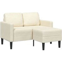 2-Sitzer-Sofa mit Chaiselongue L-Form Creme 125 cm Samt - Vidaxl 2-Sitzer-Sofa mit Chaiselongue L-Form Creme 125 cm Samt - Vidaxl von VIDAXL