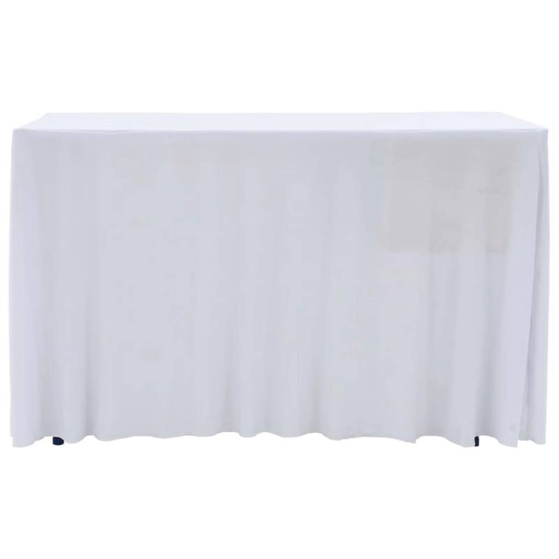 vidaXL 2 Stück Stretch-Tischdecken mit Rand Weiß 183 x 76 x 74 cm von VIDAXL