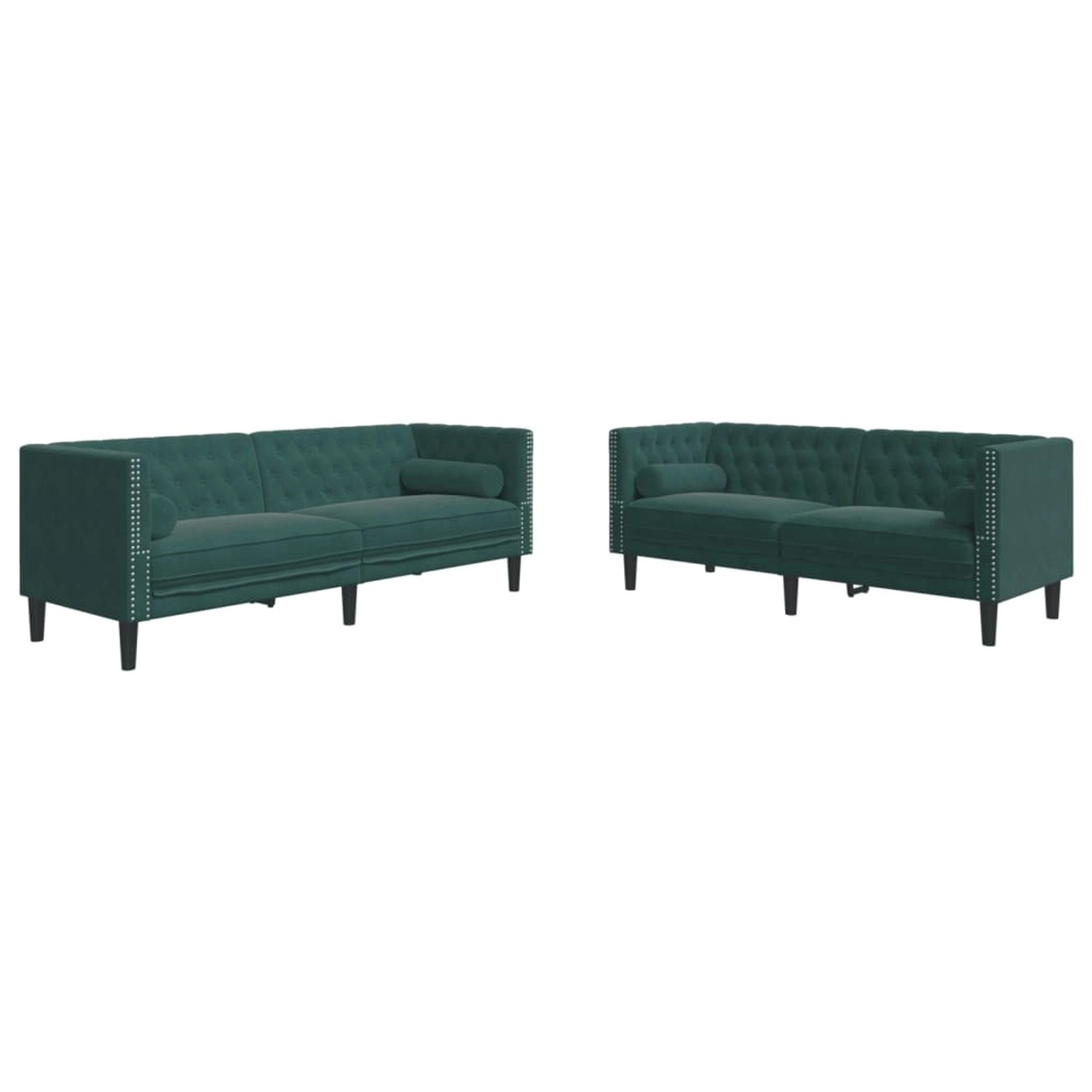 vidaXL 2-Tlg Chesterfield-Sofa-Set mit Nackenrollen Dunkelgrün Samt 2149617 vidaXL 2-Tlg Chesterfield-Sofa-Set mit Nackenrollen Dunkelgrün Samt 2149617 von VIDAXL