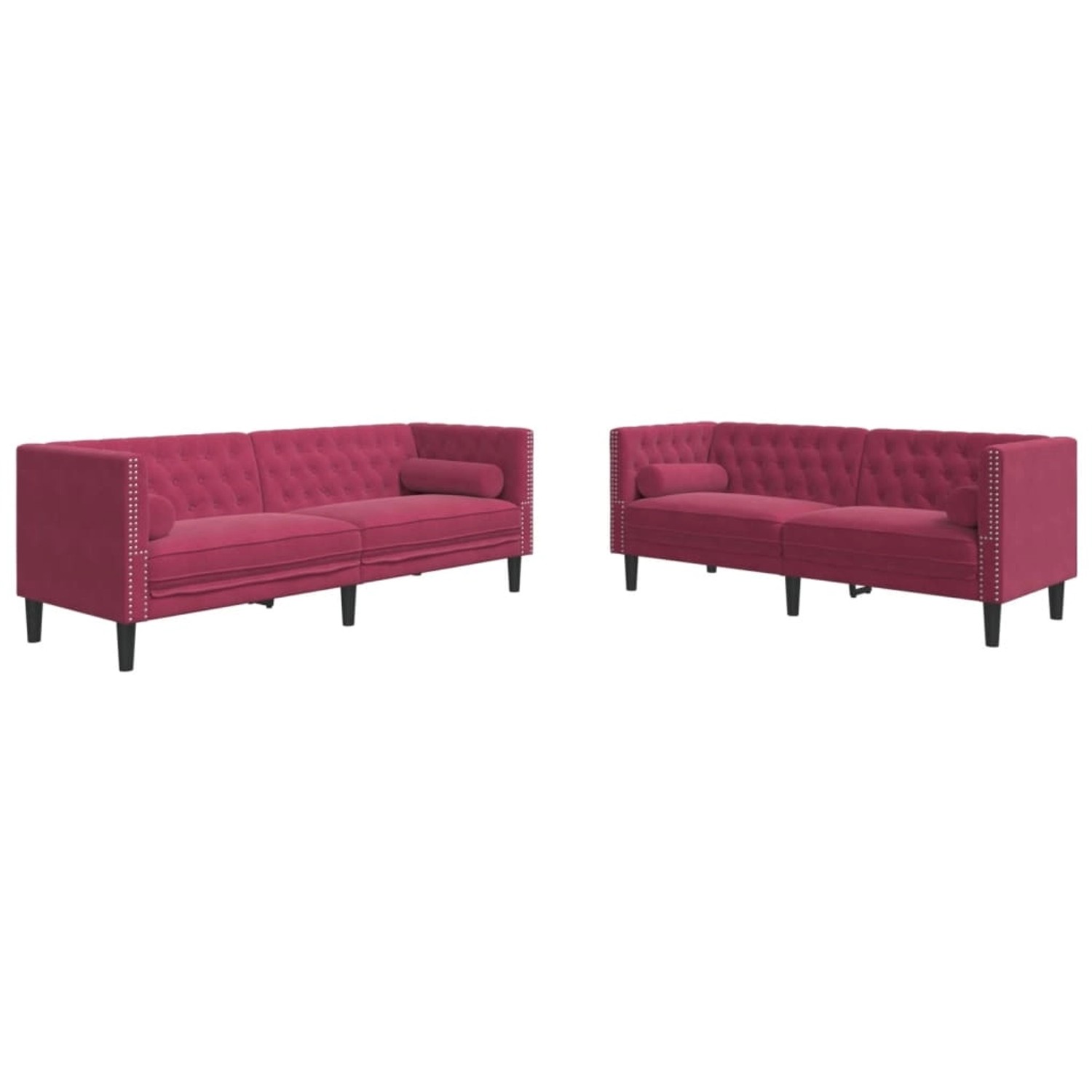 vidaXL 2-Tlg Chesterfield-Sofa-Set mit Nackenrollen Rot Samt 2162813 vidaXL 2-Tlg Chesterfield-Sofa-Set mit Nackenrollen Rot Samt 2162813 von VIDAXL
