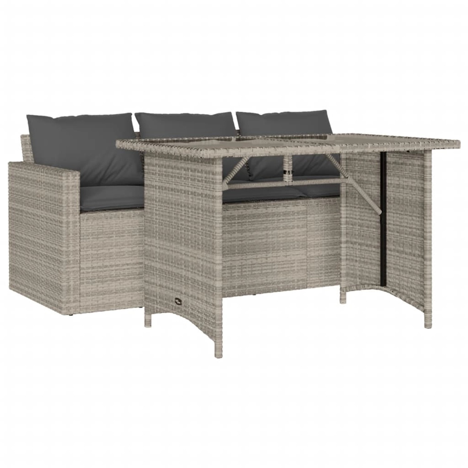 vidaXL 2-Tlg Garten-Essgruppe mit Kissen Hellgrau Poly Rattan 366334 vidaXL 2-Tlg Garten-Essgruppe mit Kissen Hellgrau Poly Rattan 366334 von VIDAXL