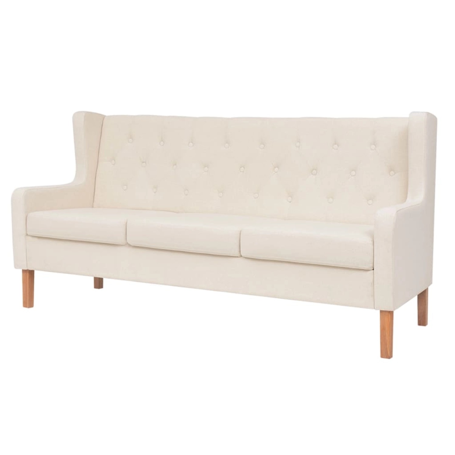 vidaXL 2-Tlg Sofa-Set Stoff Cremeweiß Modell 2 vidaXL 2-Tlg Sofa-Set Stoff Cremeweiß Modell 2 von VIDAXL