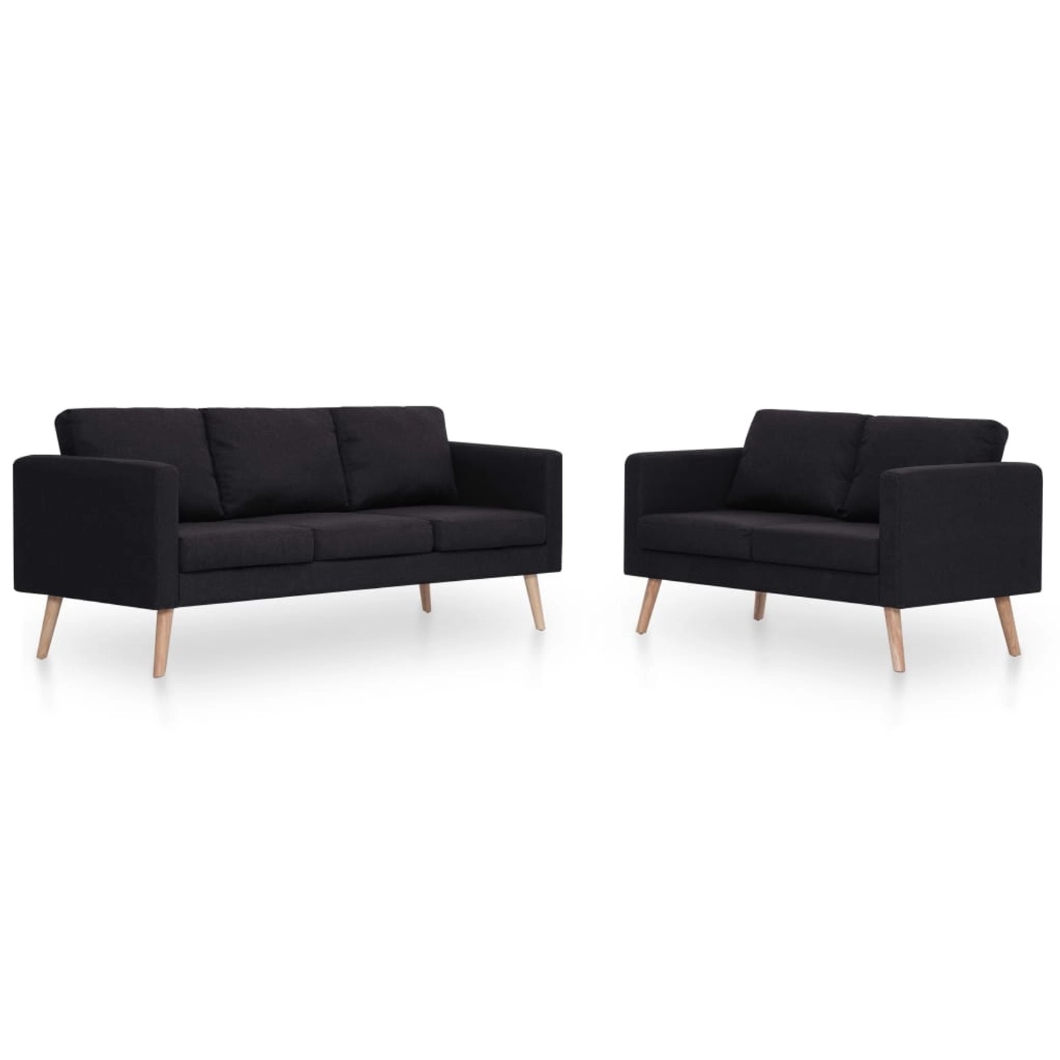 vidaXL 2-Tlg Sofagarnitur Stoff Schwarz Modell 1 vidaXL 2-Tlg Sofagarnitur Stoff Schwarz Modell 1 von VIDAXL