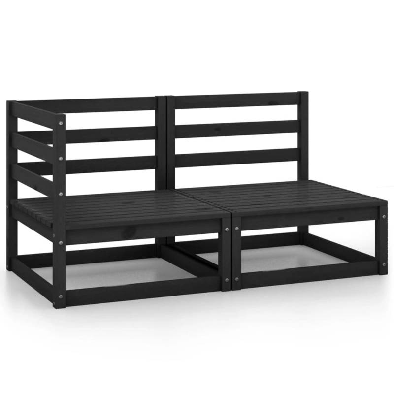 vidaXL 2-tlg Garten-Lounge-Set Schwarz Massivholz Kiefer Modell 2 von VIDAXL