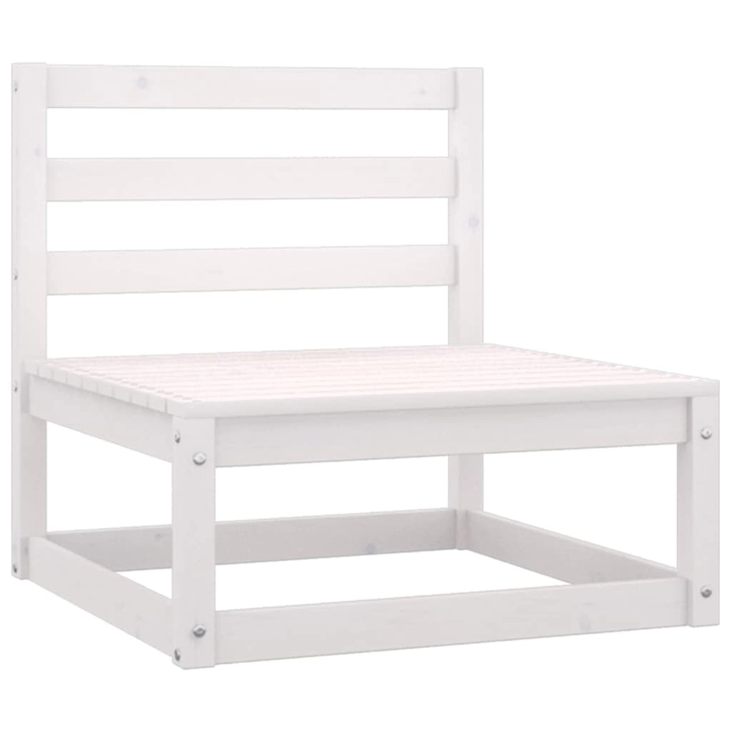 vidaXL 2-tlg Garten-Lounge-Set Weiß Kiefer Massivholz Modell 1 von VIDAXL
