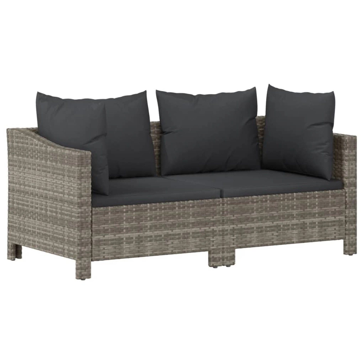 vidaXL 2-tlg Garten-Lounge-Set mit Kissen Grau Poly Rattan Modell 6 vidaXL 2-tlg Garten-Lounge-Set mit Kissen Grau Poly Rattan Modell 6 von VIDAXL