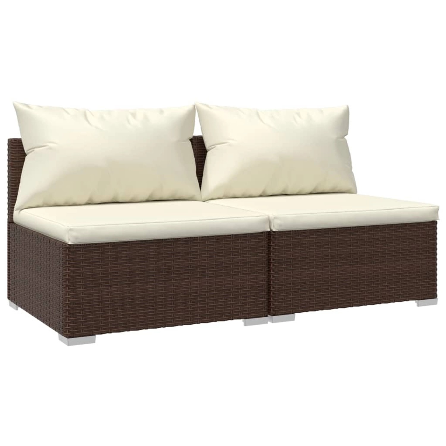 vidaXL 2-tlg Garten-Lounge-Set mit Kissen Poly Rattan Braun Modell 2 vidaXL 2-tlg Garten-Lounge-Set mit Kissen Poly Rattan Braun Modell 2 von VIDAXL