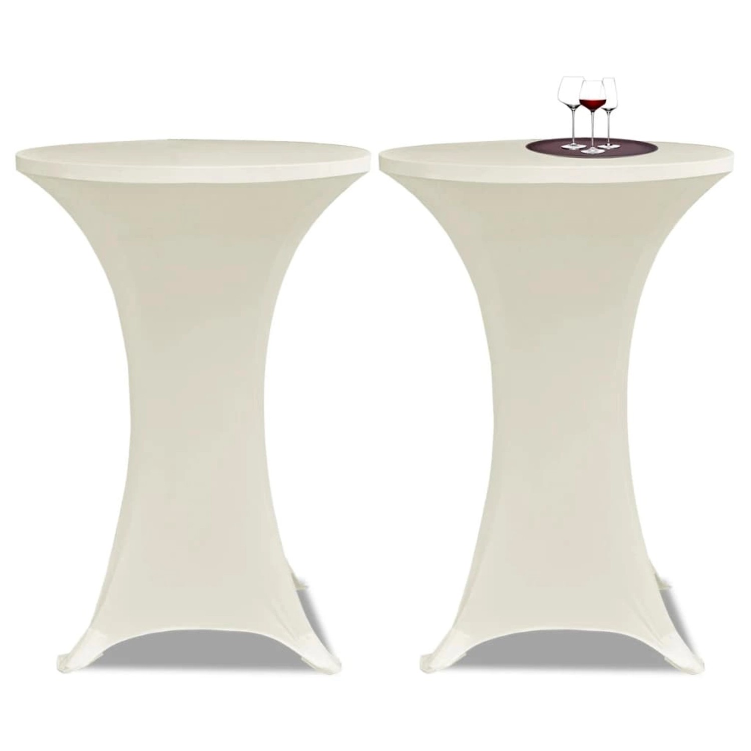vidaXL 2 x Tischhusse für Stehtisch Stretchhusse Ø70 cm Cremefarben vidaXL 2 x Tischhusse für Stehtisch Stretchhusse Ø70 cm Cremefarben von VIDAXL
