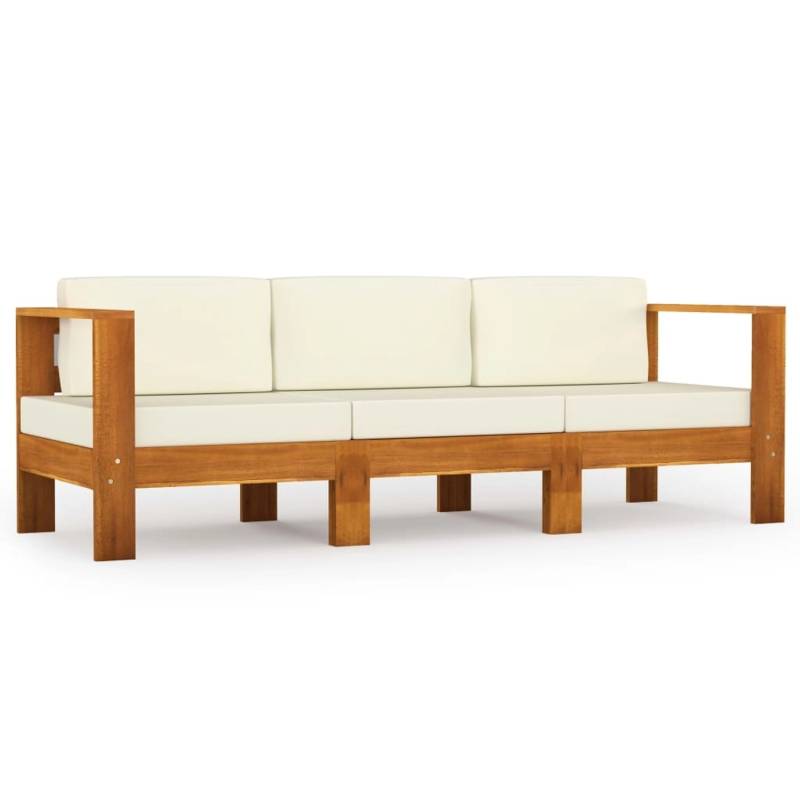 vidaXL 3-Sitzer-Gartensofa mit Cremeweißen Auflagen Massivholz Akazie 3057927 vidaXL 3-Sitzer-Gartensofa mit Cremeweißen Auflagen Massivholz Akazie 3057927 von VIDAXL