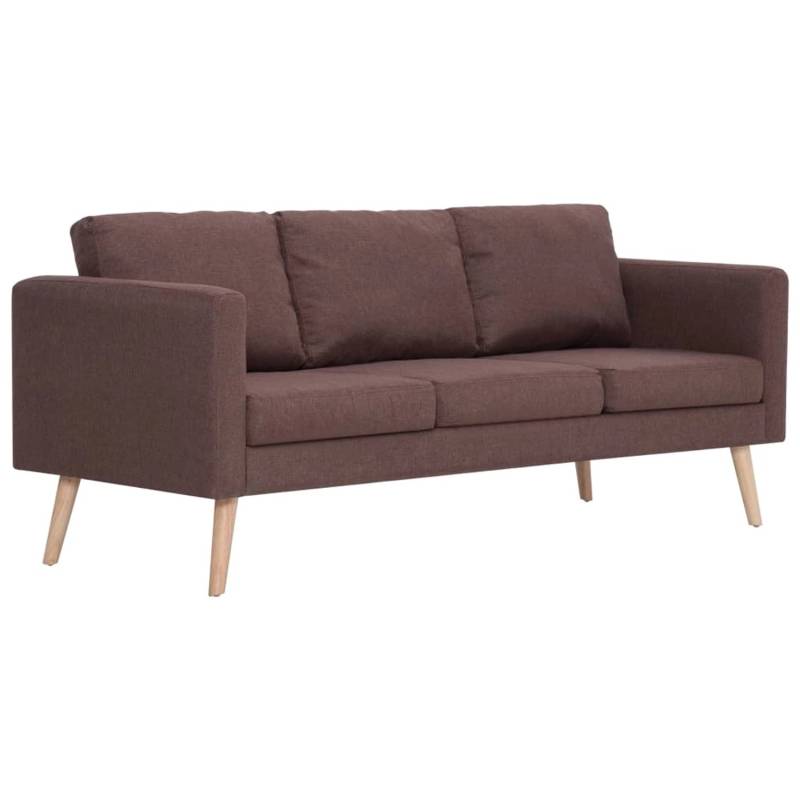 vidaXL 3-Sitzer-Sofa Stoff Braun Modell 2 von VIDAXL