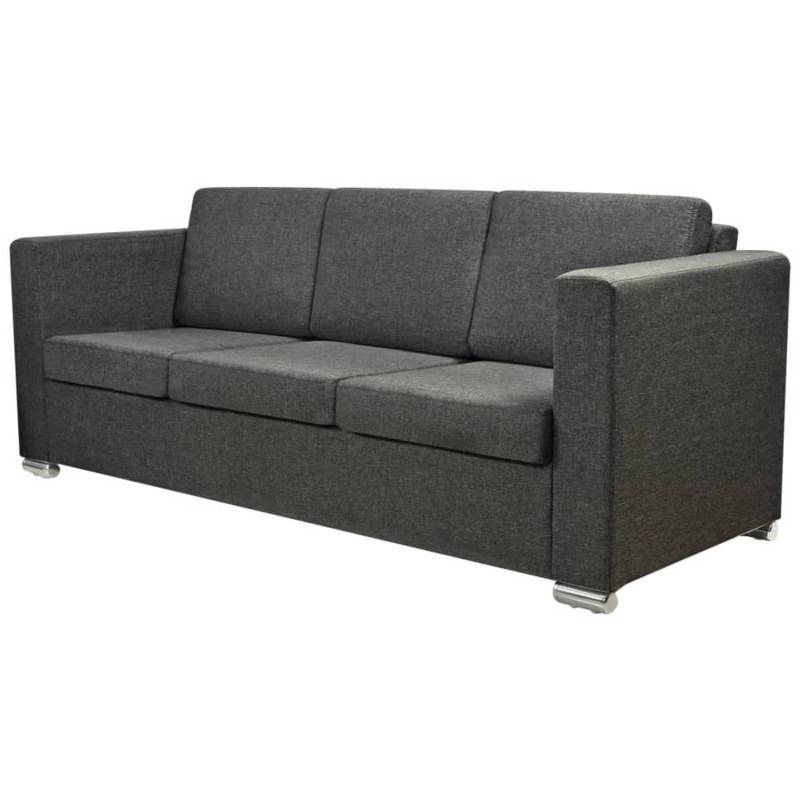 vidaXL 3-Sitzer Sofa Stoff Dunkelgrau Modell 2 von VIDAXL