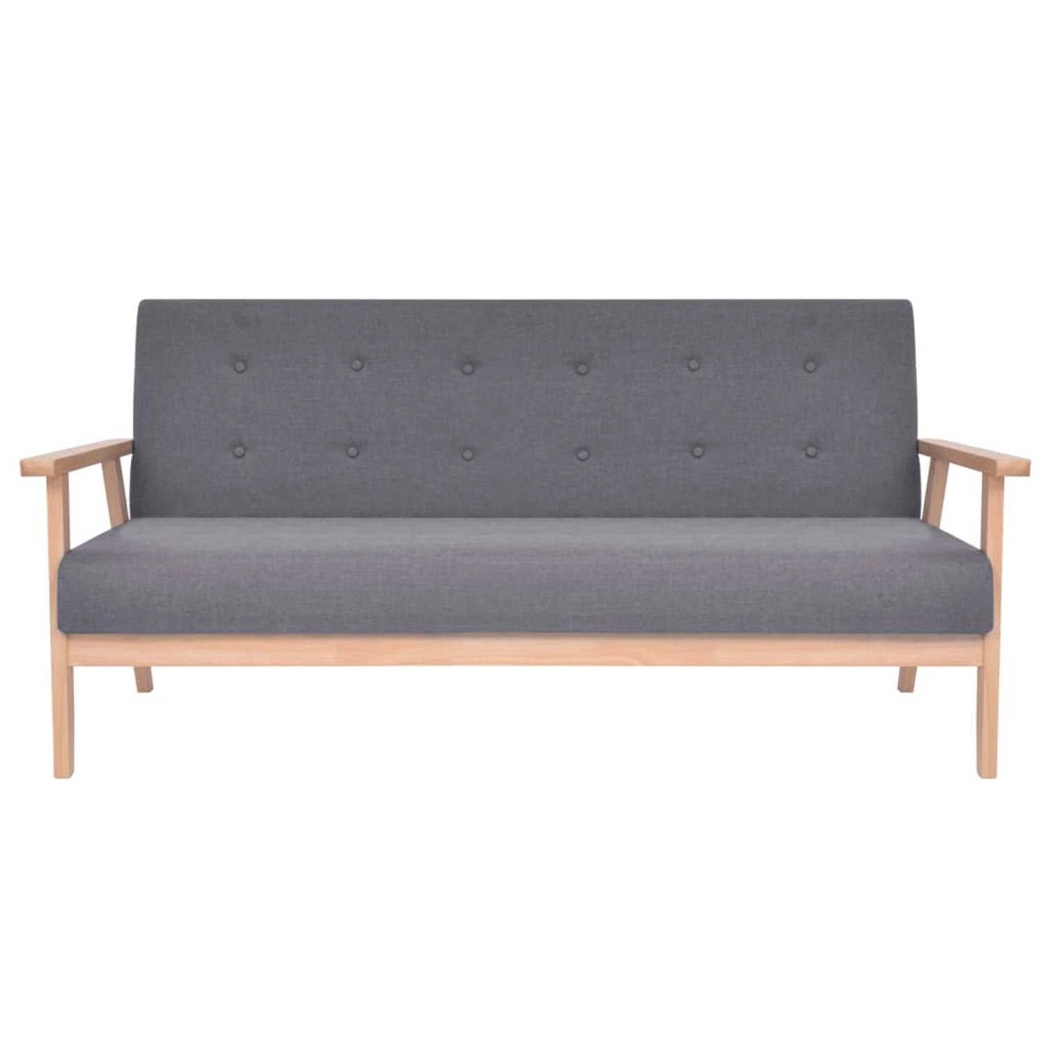 vidaXL 3-Sitzer Sofa Stoff Dunkelgrau Modell 3 vidaXL 3-Sitzer Sofa Stoff Dunkelgrau Modell 3 von VIDAXL
