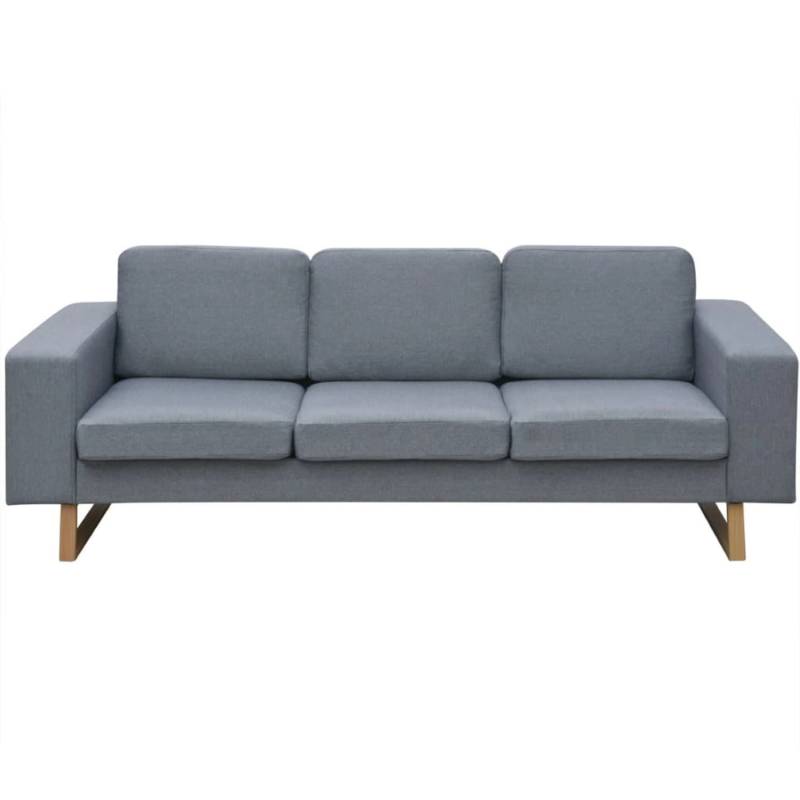 vidaXL 3-Sitzer Sofa Stoff Hellgrau von VIDAXL