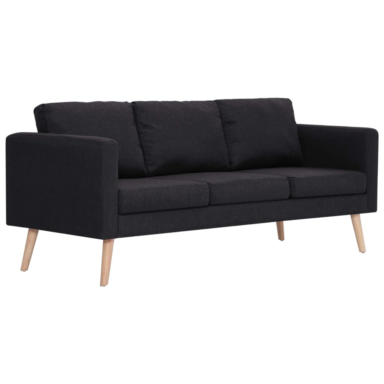 vidaXL 3-Sitzer-Sofa Stoff Schwarz Modell 1 vidaXL 3-Sitzer-Sofa Stoff Schwarz Modell 1 von VIDAXL