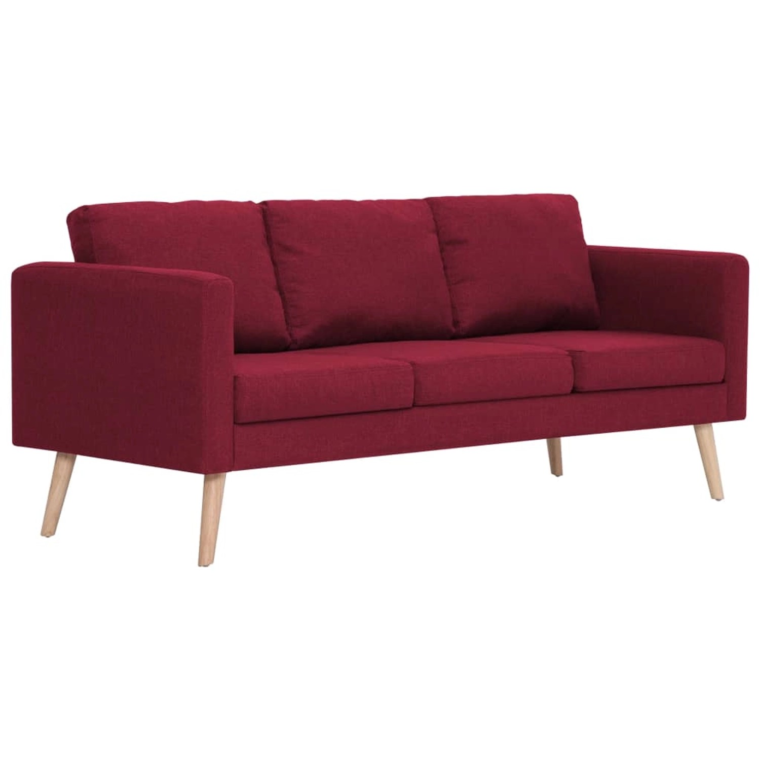 vidaXL 3-Sitzer-Sofa Stoff Weinrot Modell 1 vidaXL 3-Sitzer-Sofa Stoff Weinrot Modell 1 von VIDAXL