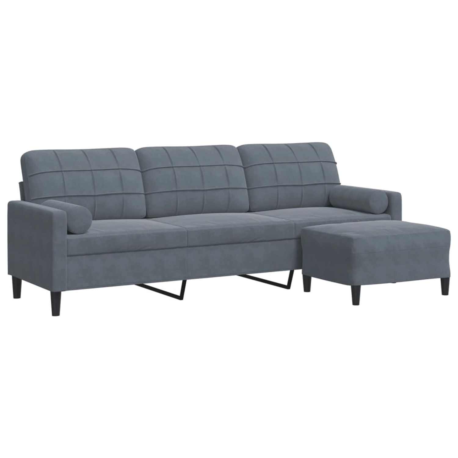 vidaXL 3-Sitzer-Sofa mit Hocker Dunkelgrau 210 cm Samt 2145359 vidaXL 3-Sitzer-Sofa mit Hocker Dunkelgrau 210 cm Samt 2145359 von VIDAXL