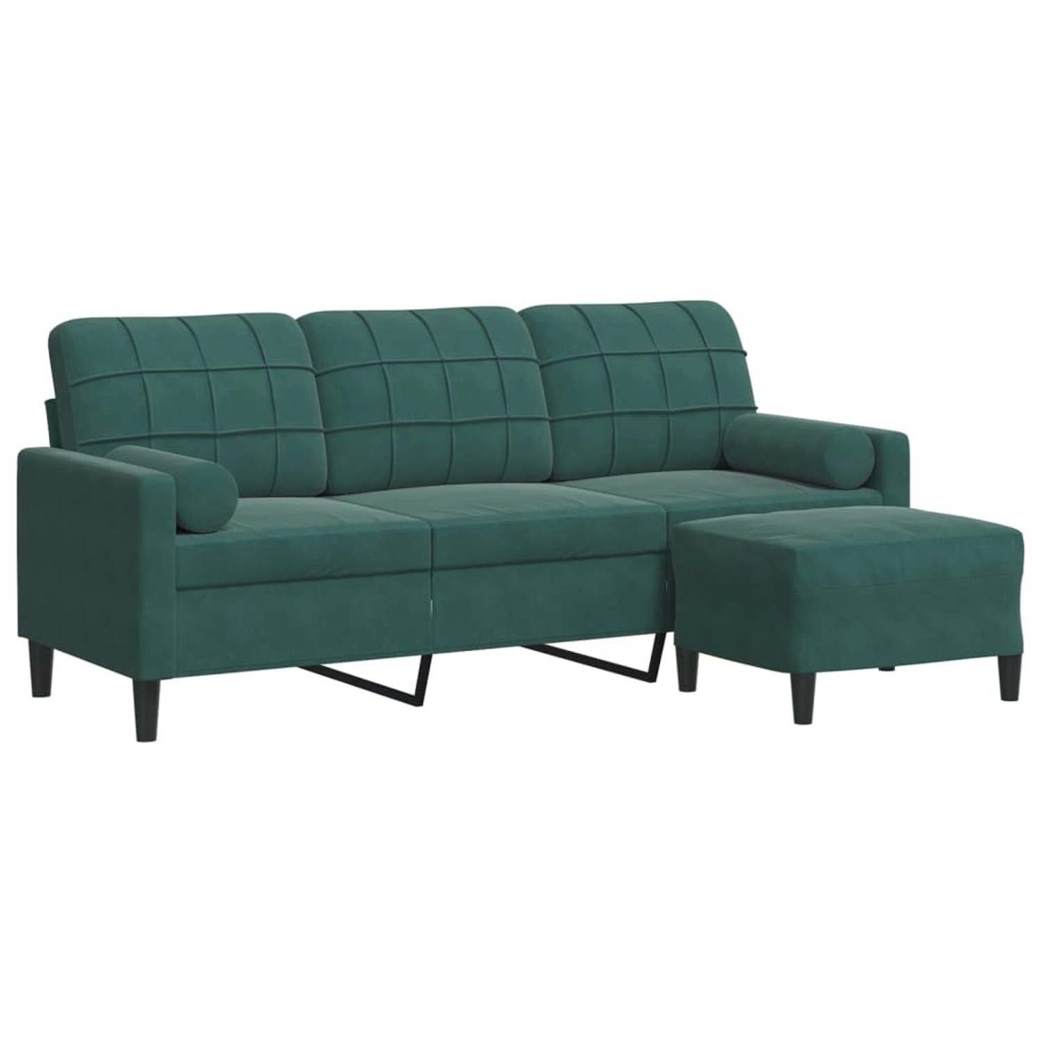 vidaXL 3-Sitzer-Sofa mit Hocker Dunkelgrün 180 cm Samt 2150094 vidaXL 3-Sitzer-Sofa mit Hocker Dunkelgrün 180 cm Samt 2150094 von VIDAXL