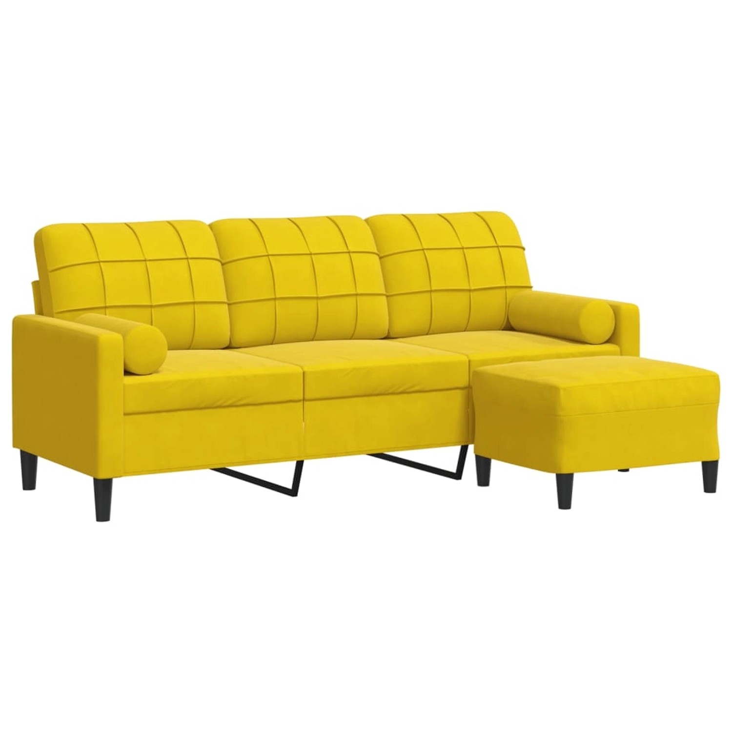 vidaXL 3-Sitzer-Sofa mit Hocker Gelb 180 cm Samt 2145357 vidaXL 3-Sitzer-Sofa mit Hocker Gelb 180 cm Samt 2145357 von VIDAXL