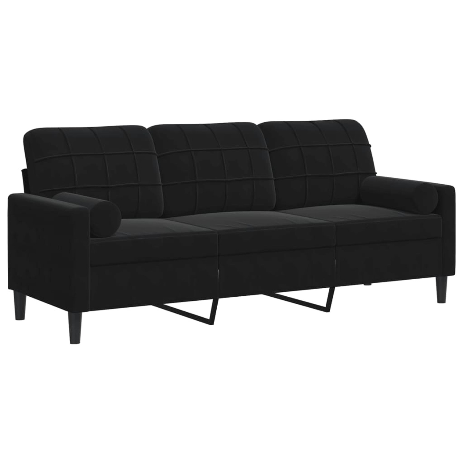 vidaXL 3-Sitzer-Sofa mit Zierkissen Schwarz 180 cm Samt 2150085 vidaXL 3-Sitzer-Sofa mit Zierkissen Schwarz 180 cm Samt 2150085 von VIDAXL