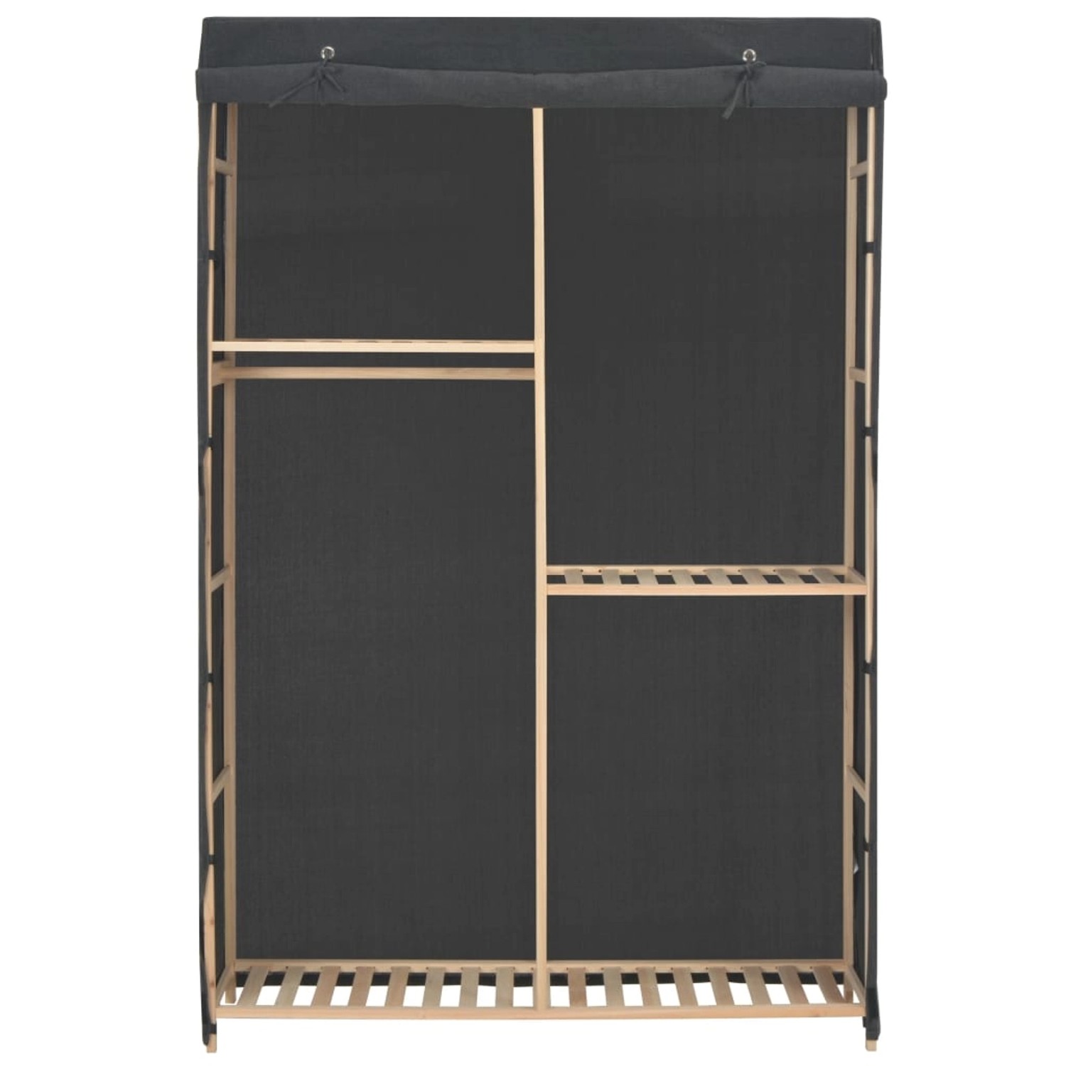 vidaXL 3-Stufiger Kleiderschrank Grau 110 x 40 x 170 cm Stoff von VIDAXL