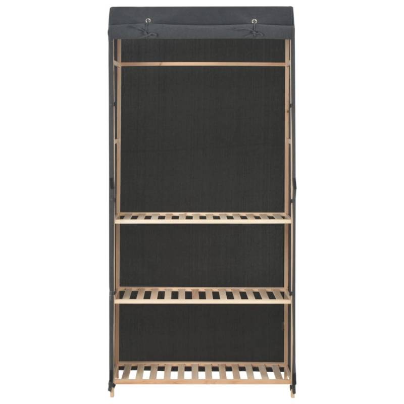 vidaXL 3-Stufiger Kleiderschrank Grau 79 x 40 x 170 cm Stoff von VIDAXL