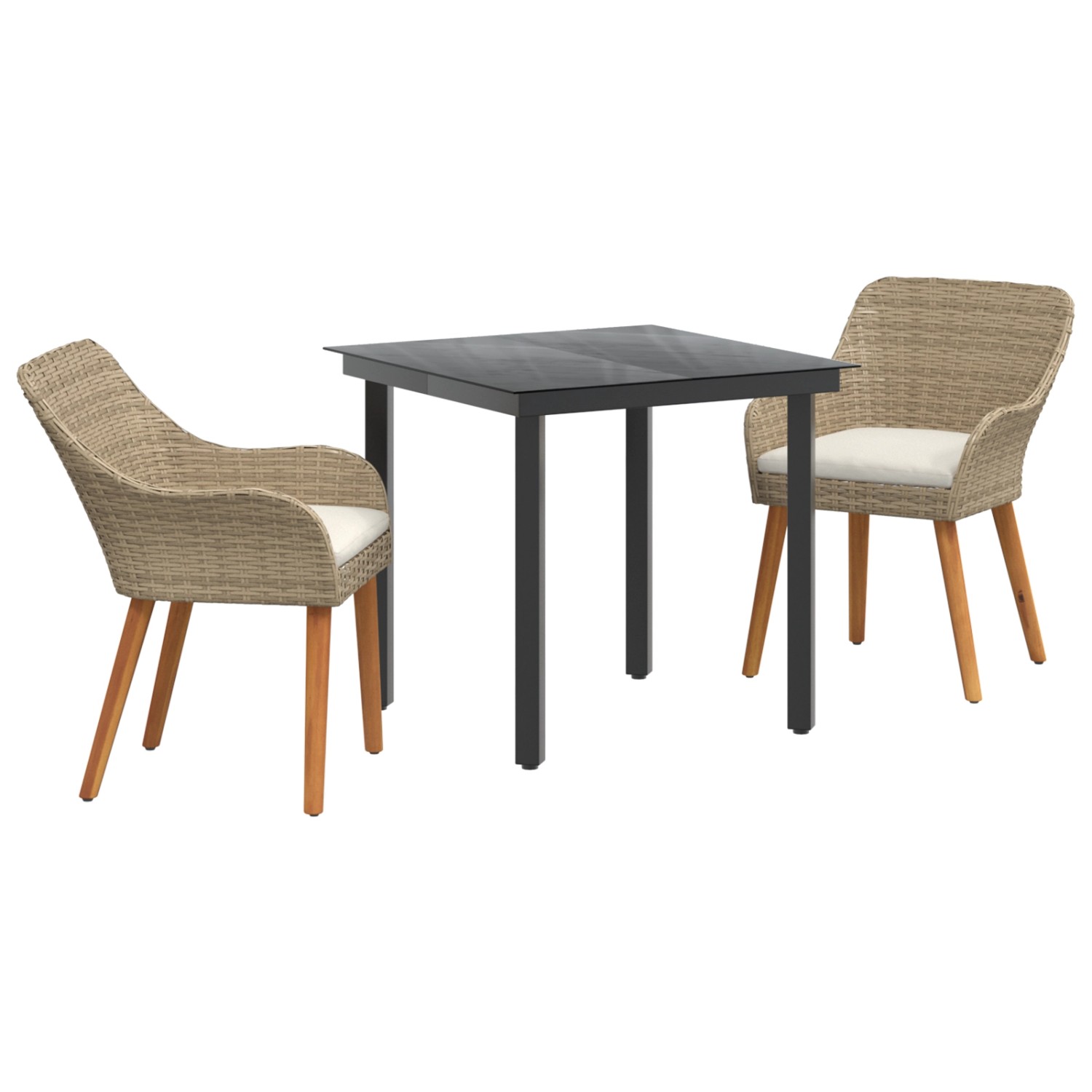 vidaXL 3-Teiliges Garten-Essset Beige Poly Rattan 3261698 vidaXL 3-Teiliges Garten-Essset Beige Poly Rattan 3261698 von VIDAXL