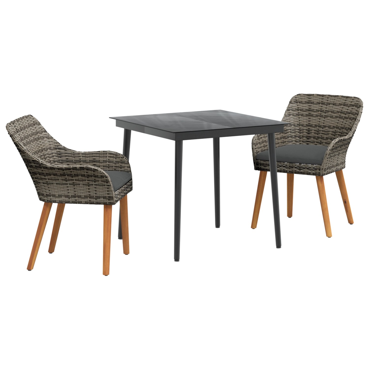 vidaXL 3-Teiliges Garten Essset Grau Poly Rattan 3261677 vidaXL 3-Teiliges Garten Essset Grau Poly Rattan 3261677 von VIDAXL