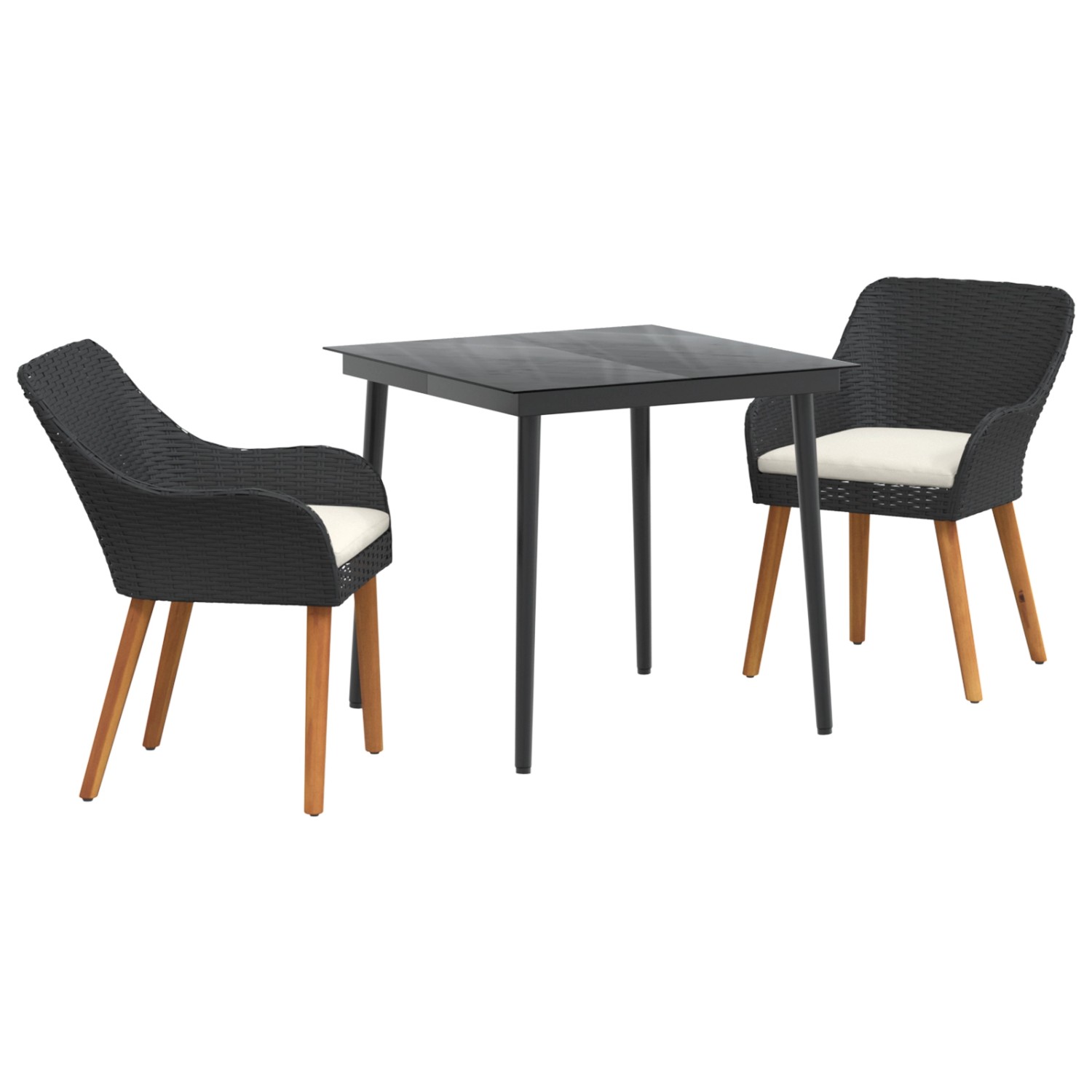 vidaXL 3-Teiliges Garten Essset Schwarz Poly Rattan 3261663 vidaXL 3-Teiliges Garten Essset Schwarz Poly Rattan 3261663 von VIDAXL