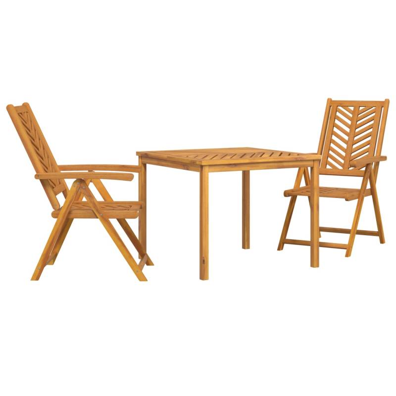 vidaXL 3-Teiliges Garten Essset aus Massivem Akazienholz 3154121 von VIDAXL