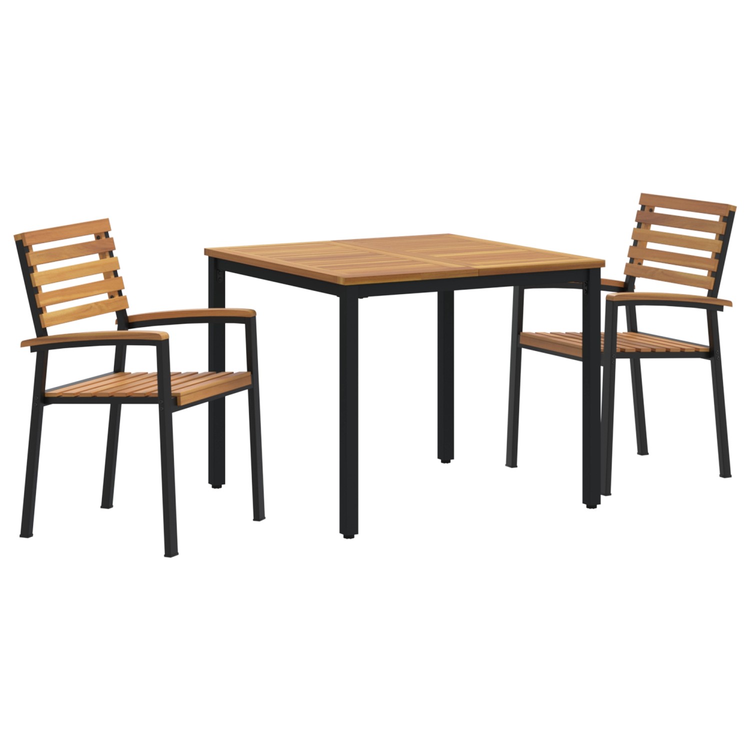 vidaXL 3-Teiliges Garten Essset aus Massivem Akazienholz und Metall 3284397 vidaXL 3-Teiliges Garten Essset aus Massivem Akazienholz und Metall 3284397 von VIDAXL