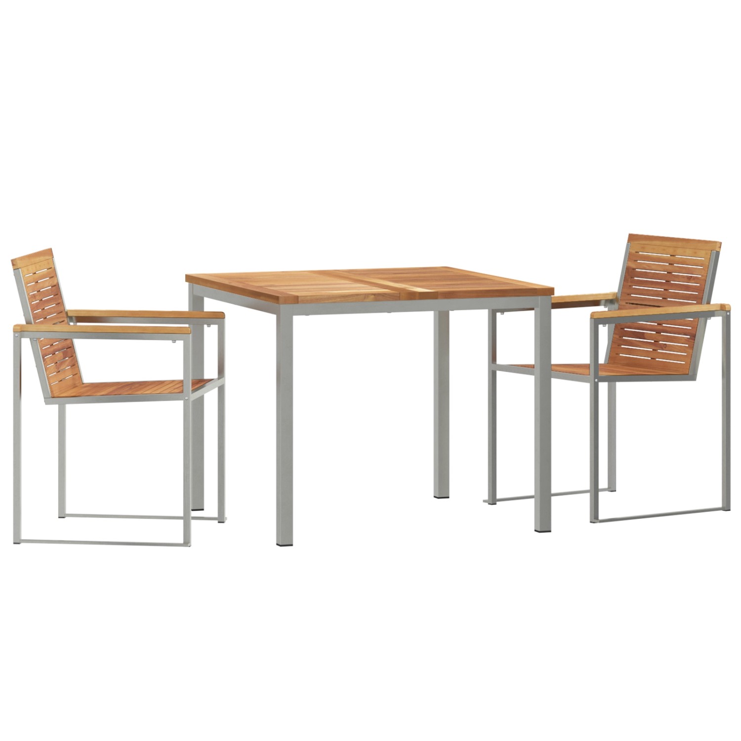 vidaXL 3-Teiliges Garten Essset aus Massivem Teakholz 3334821 von VIDAXL