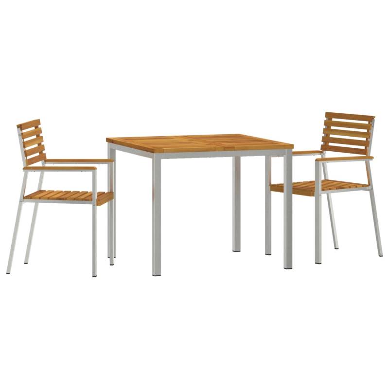 vidaXL 3-Teiliges Garten Essset aus Massivholz Akazie 3334773 von VIDAXL