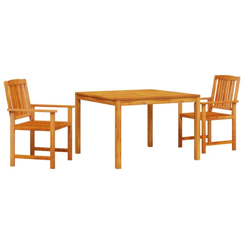 vidaXL 3-Teiliges Garten-Esszimmer Set aus Massivem Akazienholz 3375684 von VIDAXL