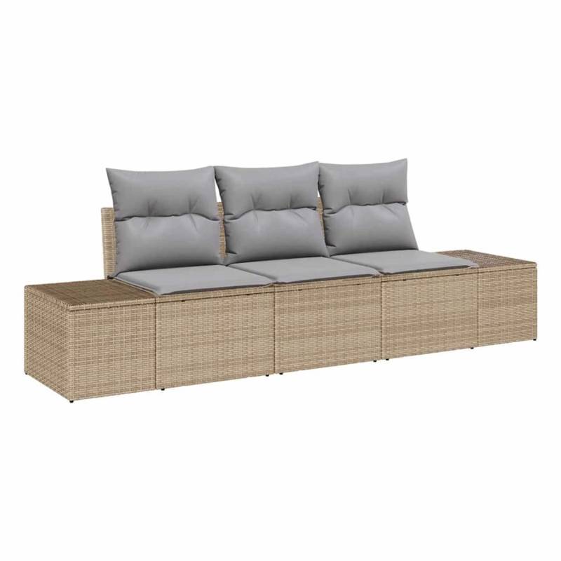 vidaXL 3-Teiliges Garten Sofa Set mit Kissen Beige Poly Rattan 3346920 vidaXL 3-Teiliges Garten Sofa Set mit Kissen Beige Poly Rattan 3346920 von VIDAXL