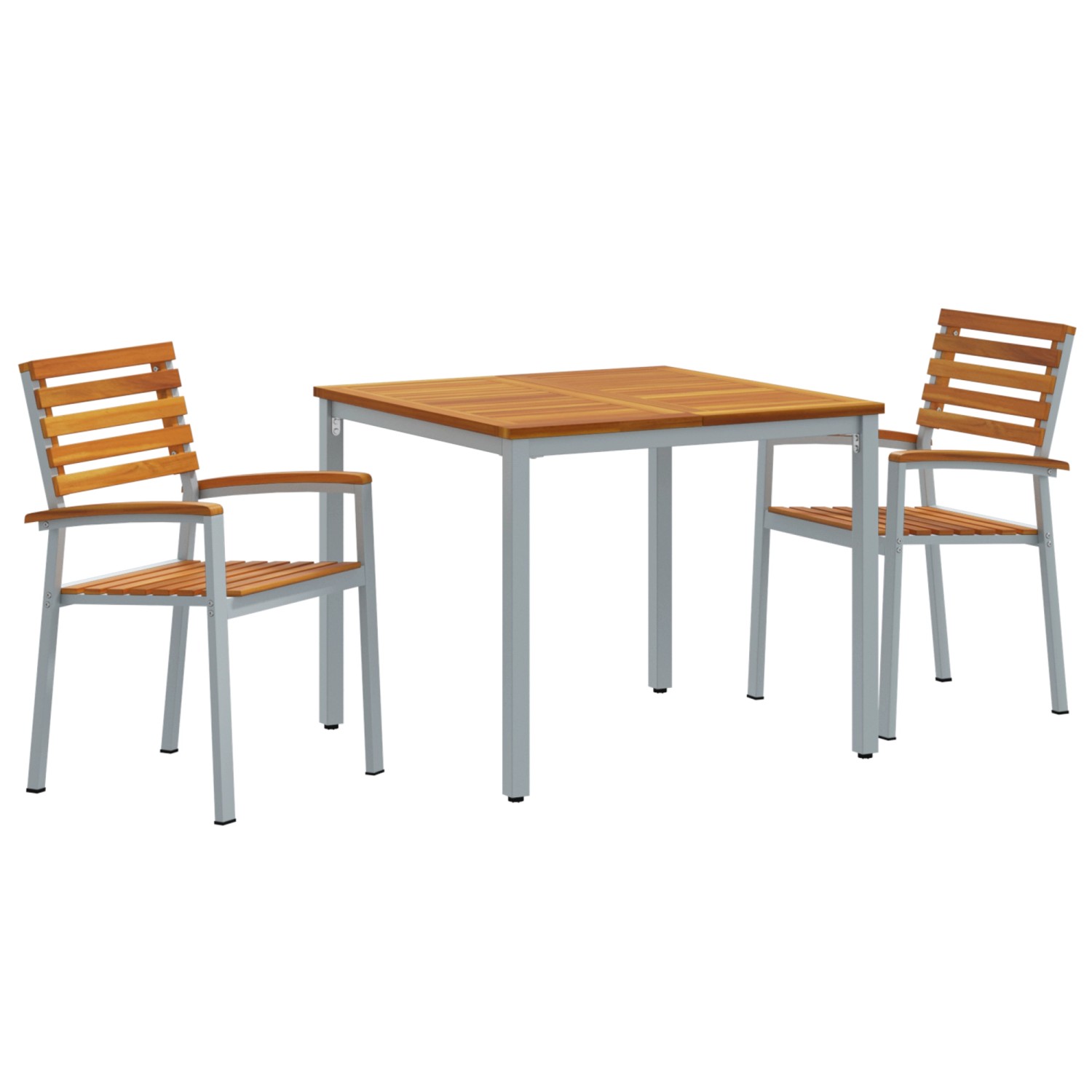 vidaXL 3-Teiliges Gartenset aus Massivem Akazienholz und Metall 3284405 vidaXL 3-Teiliges Gartenset aus Massivem Akazienholz und Metall 3284405 von VIDAXL