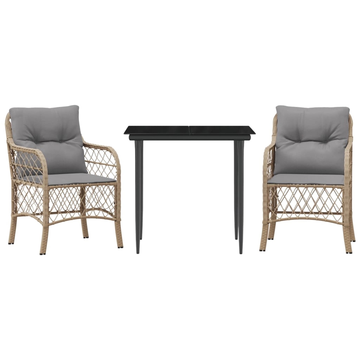 vidaXL 3-Tlg Bistro-Set mit Kissen Beigemischung Poly Rattan 3212152 vidaXL 3-Tlg Bistro-Set mit Kissen Beigemischung Poly Rattan 3212152 von VIDAXL