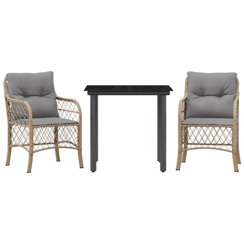vidaXL 3-Tlg Bistro-Set mit Kissen Beigemischung Poly Rattan 3212159 vidaXL 3-Tlg Bistro-Set mit Kissen Beigemischung Poly Rattan 3212159 von VIDAXL