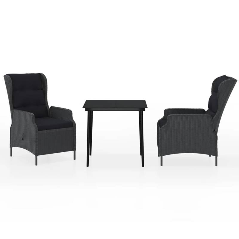 vidaXL 3-Tlg Garten-Essgruppe Dunkelgrau 3099655 von VIDAXL