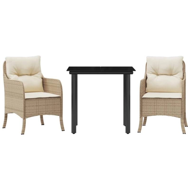vidaXL 3-Tlg Garten-Essgruppe mit Kissen Beige Poly Rattan 3211969 vidaXL 3-Tlg Garten-Essgruppe mit Kissen Beige Poly Rattan 3211969 von VIDAXL