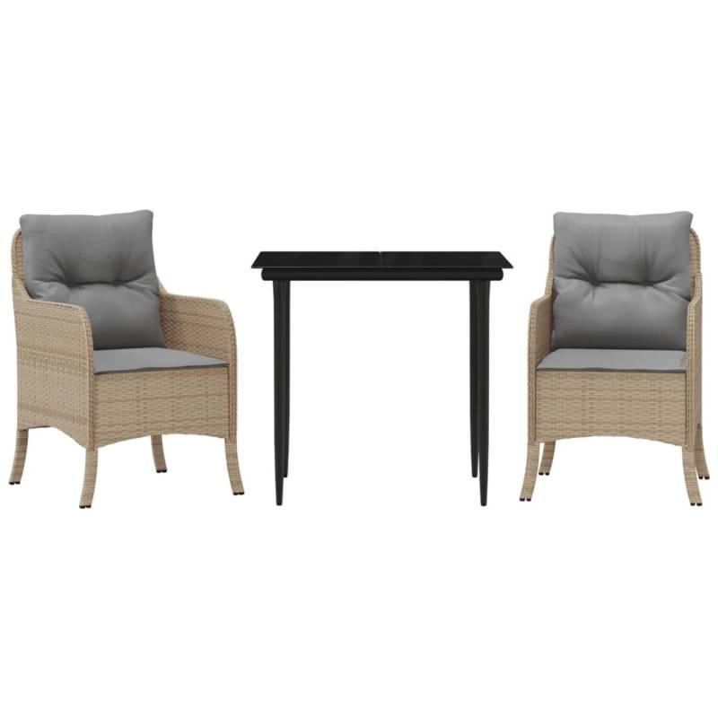 vidaXL 3-Tlg Garten-Essgruppe mit Kissen Beige Poly Rattan 3211976 vidaXL 3-Tlg Garten-Essgruppe mit Kissen Beige Poly Rattan 3211976 von VIDAXL