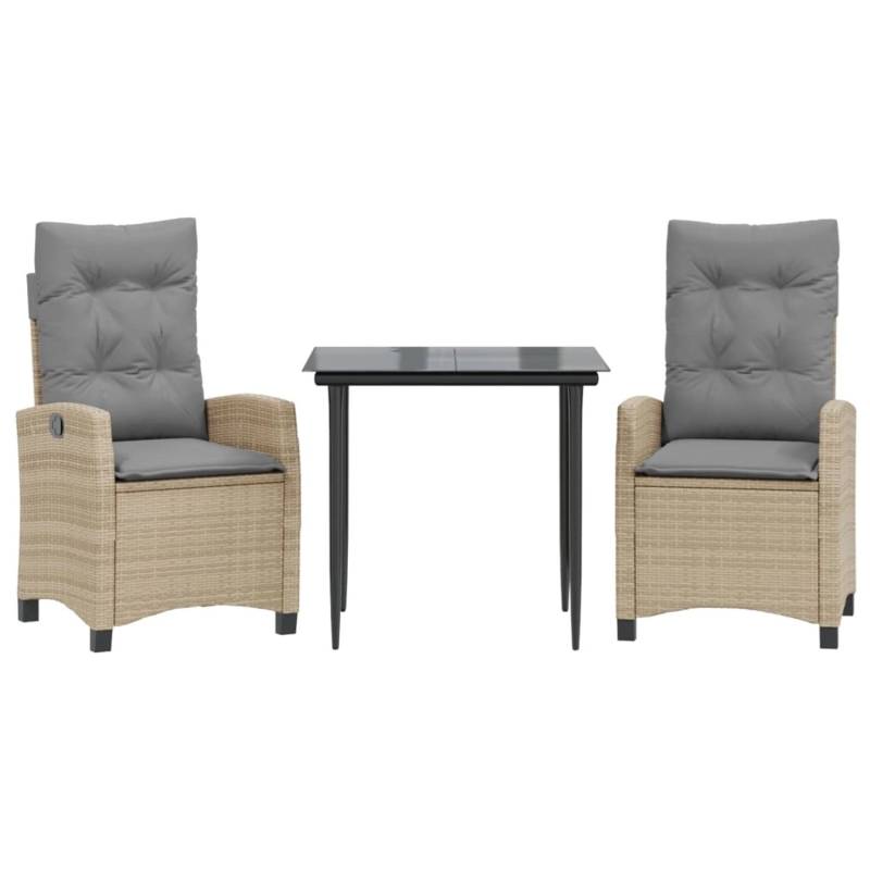 vidaXL 3-Tlg Garten-Essgruppe mit Kissen Beigemischung Poly Rattan 3212822 vidaXL 3-Tlg Garten-Essgruppe mit Kissen Beigemischung Poly Rattan 3212822 von VIDAXL