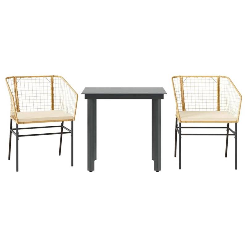 vidaXL 3-Tlg Garten-Essgruppe mit Kissen Braun Poly Rattan Glas 3334604 vidaXL 3-Tlg Garten-Essgruppe mit Kissen Braun Poly Rattan Glas 3334604 von VIDAXL