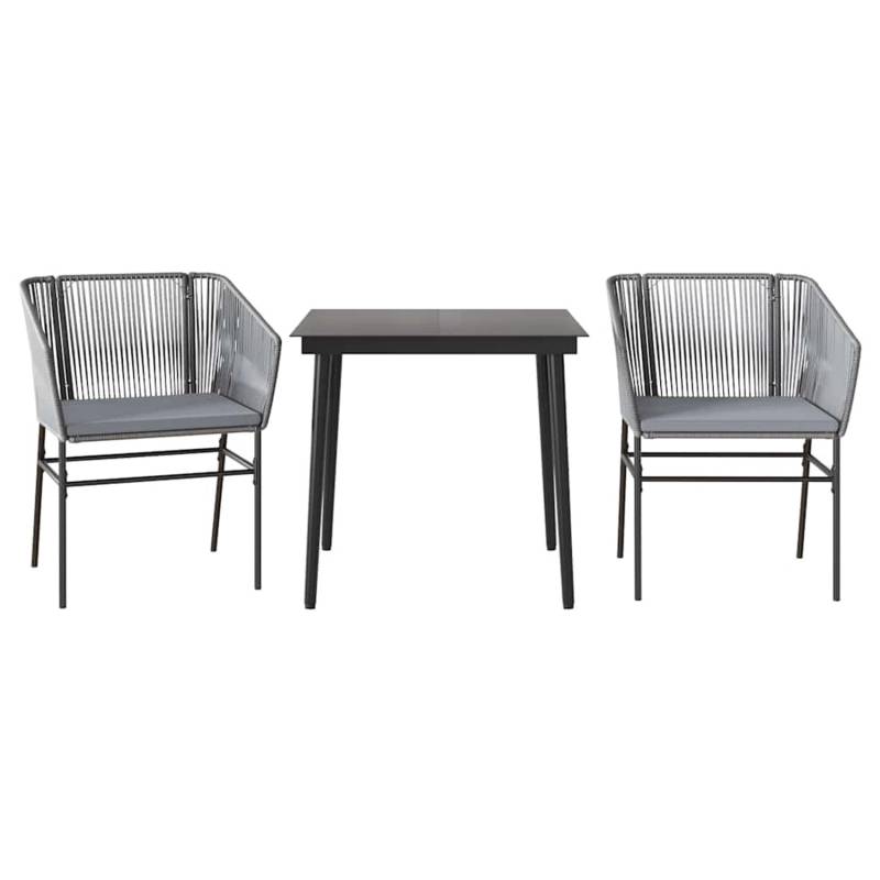 vidaXL 3-Tlg Garten-Essgruppe mit Kissen Grau Poly Rattan Glas 3334527 vidaXL 3-Tlg Garten-Essgruppe mit Kissen Grau Poly Rattan Glas 3334527 von VIDAXL