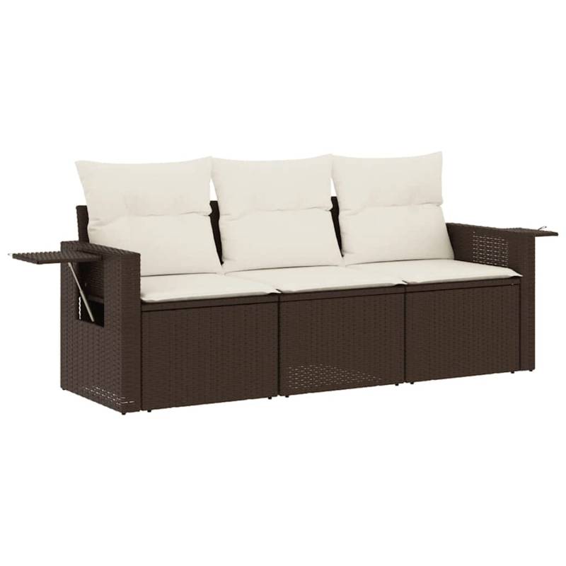 vidaXL 3-Tlg Garten-Sofagarnitur mit Kissen Braun Poly Rattan 3252200 vidaXL 3-Tlg Garten-Sofagarnitur mit Kissen Braun Poly Rattan 3252200 von VIDAXL
