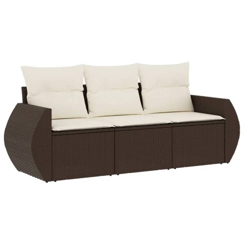 vidaXL 3-Tlg Garten-Sofagarnitur mit Kissen Braun Poly Rattan 3253400 vidaXL 3-Tlg Garten-Sofagarnitur mit Kissen Braun Poly Rattan 3253400 von VIDAXL